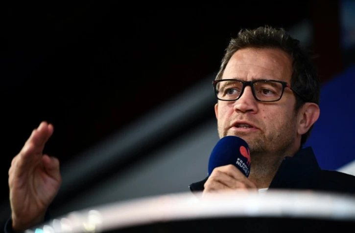 Fabien Galthié lors de l'annonce de la liste des 42 joueurs retenus pour préparer le Tournoi des six nations le 8 janvier 2019 à Marcoussis