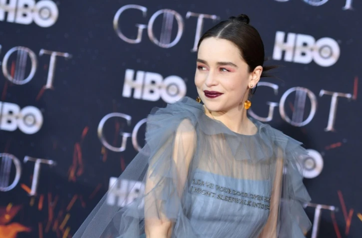 Emilia Clarke, alias Daenerys Targaryen, le 3 avril 2019 à New York