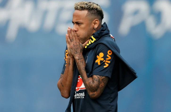 Le Brésilien Neymar à l'entraînement le 19 juin 2018 à Sotchi 