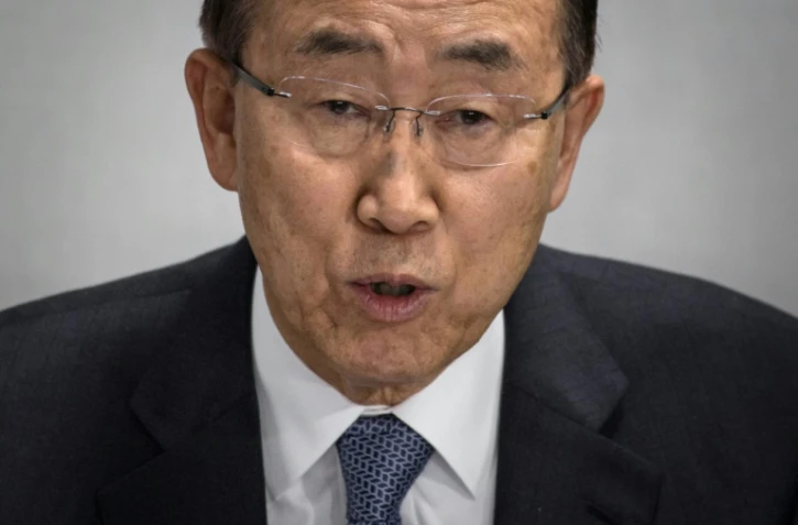 L'ex-secrétaire général de l'ONU Ban Ki-moon, le 31 janvier 2017 à Séoul  lors d'une conférence de presse