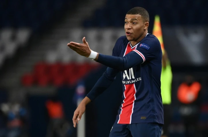 Kylian Mbappé avec le PSG contre Leipzig en Ligue des champions au Parc des Princes, le 24 novembre 2020
