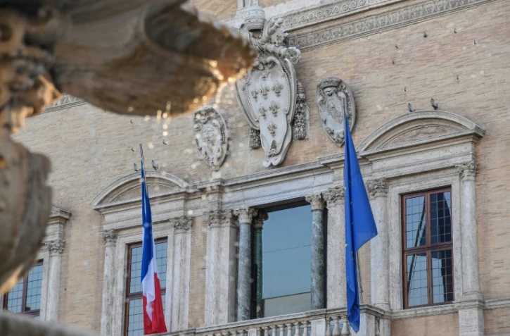 La façade du palais Farnèse à Rome, qui abrite l'ambassade de France, le 7 février 2019