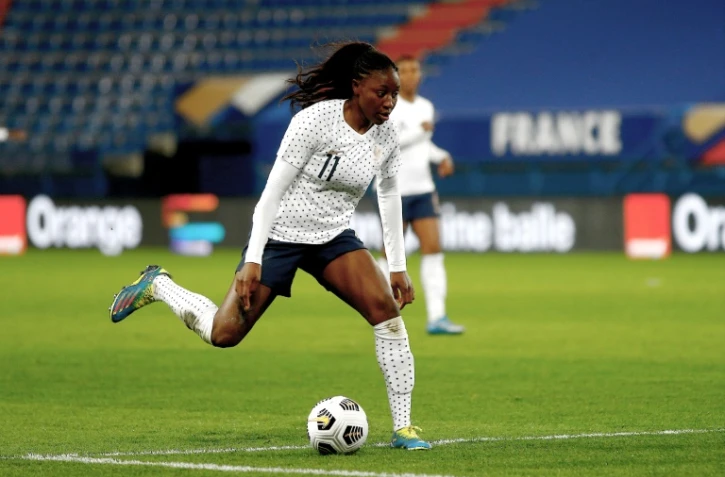 Kadidiatou Diani au stade Michel d?Ornano de Caen le 9 avril 2021.