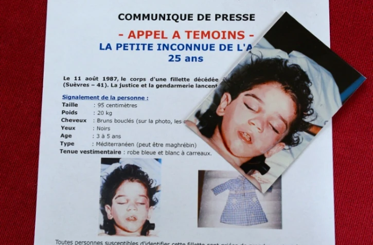 Appel à témoins diffusé en 2012 pour identifier la fillette dont le corps mutilé avait été retrouvé sur l'autoroute Paris-Tours en août 1987