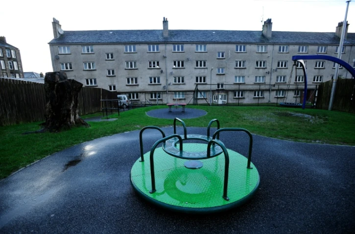 Un bâtiment utilisé comme lieu d'hébergement der réfugiés syriens près de Rothesay, sur l'île de Bute, dans l'ouest de l'Ecosse, le 11 décembre 2015