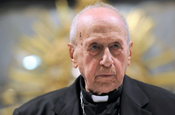 Le cardinal Roger Etchegaray à Espelette le 26 août 2014
