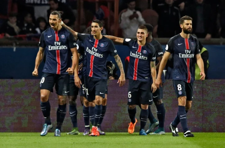 Le PSG vainqueur de l'OM, le 4 octobre 2015 au Parc des Princes