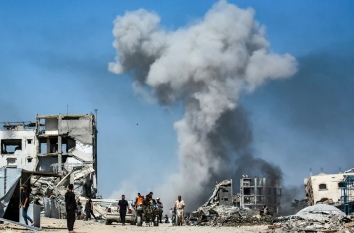Après une frappe israélienne à Jabalia, dans le nord de la bande de Gaza, le 25 mai 2025