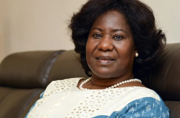 Mariam Sankara, veuve de l'ancien président assassiné du Burkina Faso, Thomas Sankara, le 20 mai 2015 à Ouagadougou