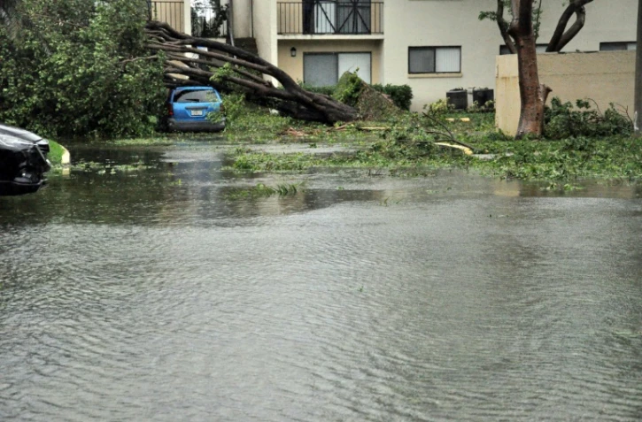 Une rue inondée de Miami après le passage de l'ouragan Irma, le 10 septembre 2017