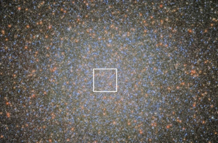 Image de l'amas stellaire Omega centauri, prise par le télescope Hubble, et distribuée par l'Agence spatiale européenne le 10 juillet 2024 