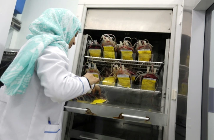 Un centre de transfusion sanguine à Sanaa, le 7 août 2017