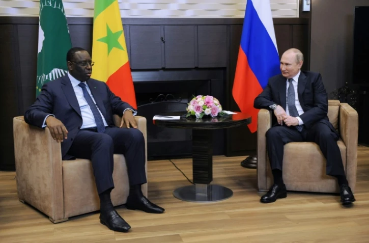 Macky Sall et Vladimir Poutine à Sotchi, le 3 juin 2022
