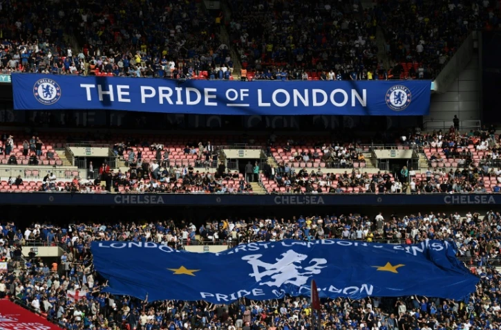 Les supporters du club londonien de Chelsea, au stade de Wembley, le 17 avril 2022