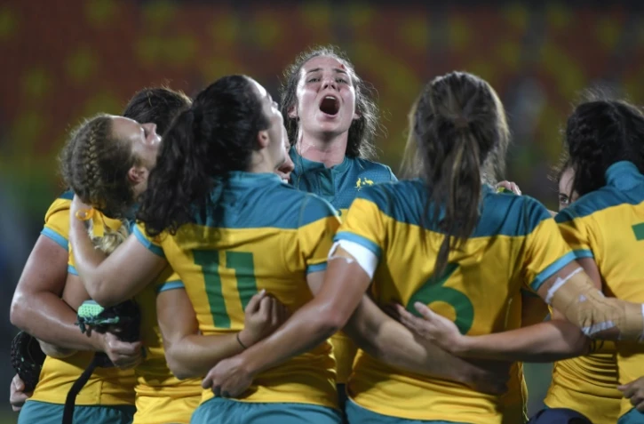 Les Australiennes sacrées championnes olympiques en rugby à VII, le 8 août 2016 à Rio