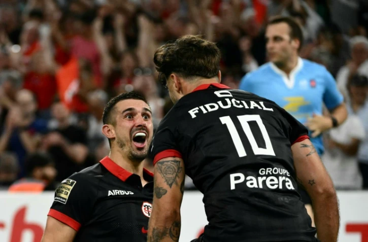 Thomas Ramos et Romain Ntamack Ă Marseille le 28 juin 2024