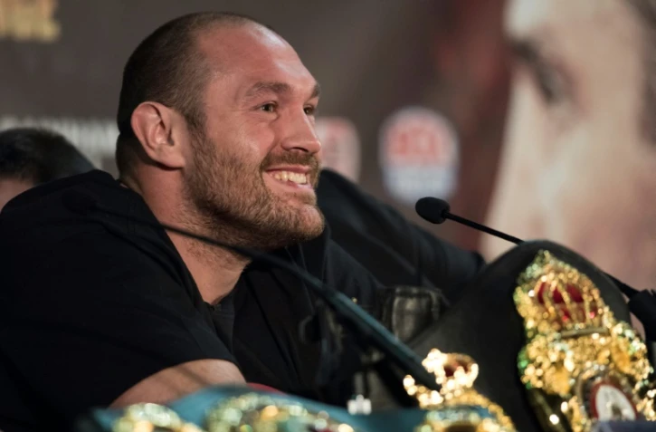 Le boxeur britannique Tyson Fury, le 27 avril 2016 à Manchester