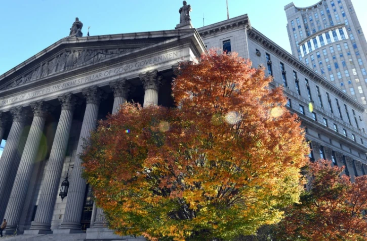 Vue extérieure en date du 30 octobre 2015 de la Cour suprême des Etats-Unis à New York