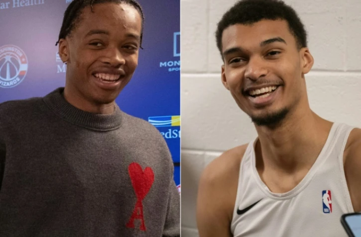 Les deux amis d'enfance Bilal Coulibaly et Victor Wembanyama se sont affrontés à Washington, le 20 janvier 2024