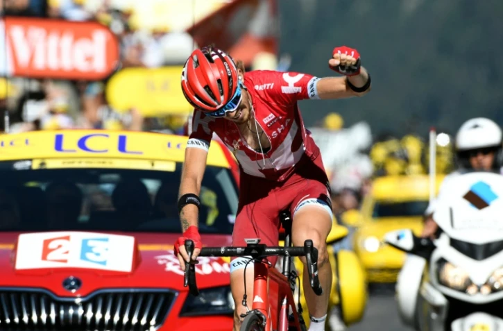 Le Russe Ilnur Zakarin remporte la 17e étape du Tour de France à Finhaut-Emosson en Suisse le 20 juillet 2016