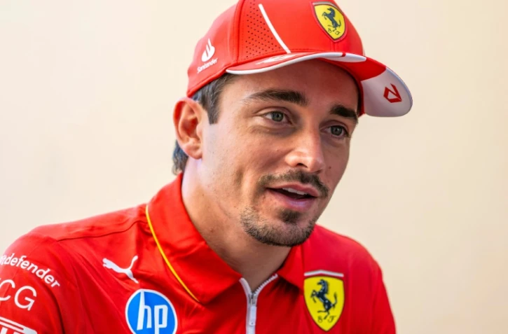 Charles Leclerc jeudi durant son entretien avec l'AFP, sur le circuit de Yas Marina à Abu Dhabi.