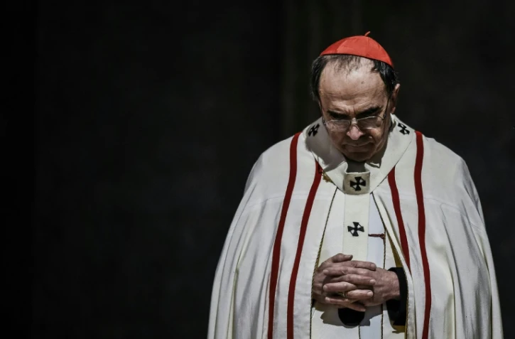 Le cardinal Philippe Barbarin conduit une messe à Lyon, le 7 janvier 2018