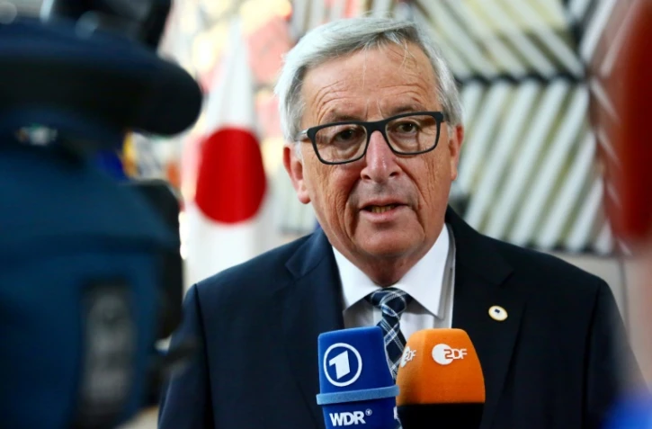 Le président de la Commission européenne, Jean-Claude Juncker, parle à lapresse le 6 juillet 2017 à Bruxelles