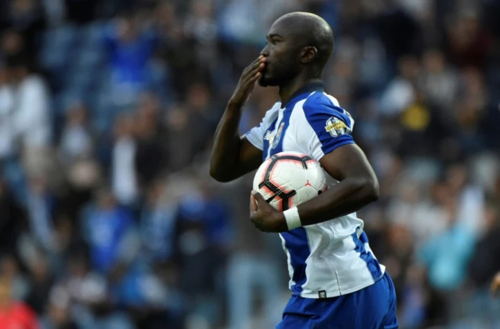 Le milieu de Porto Danilo Pereira célèbre un but en championnat du Portugal contre le Sporting Lisbonne à Porto le 18 mai 2019