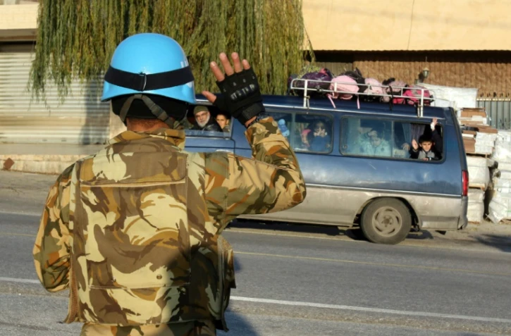 Un soldat indonésien de la Finul à Adaisseh au Liban, proche de la frontière avec Israël, le 21 décembre 2015