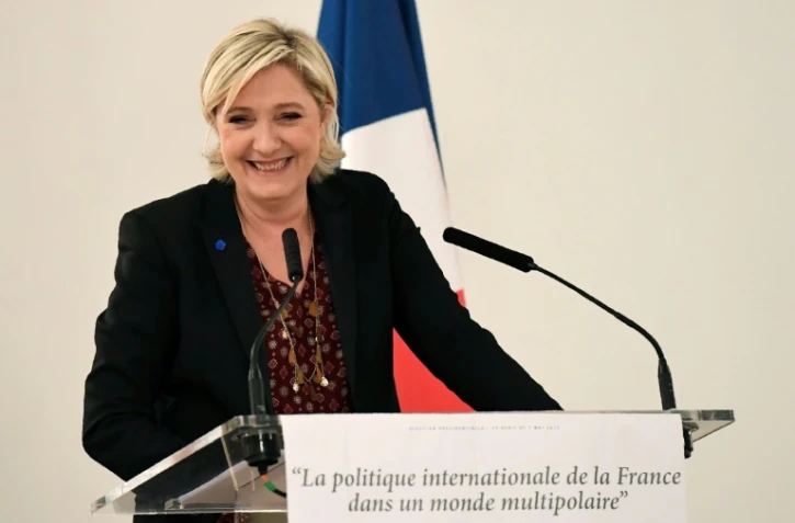 La candidate d'extrême droite à l'élection présidentielle française Marine Le Pen à Paris, le 23 février 2017