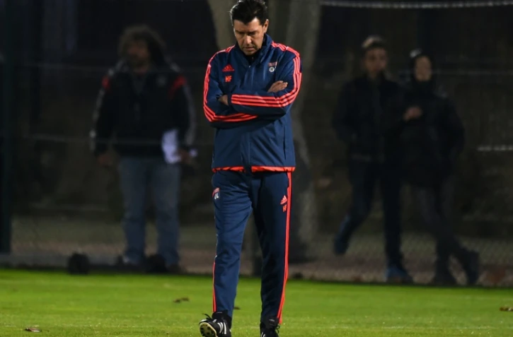 L'entraîneur de l'OL Hubert Fournier lors d'un entraînement le 14 décembre 2015 à Lyon 