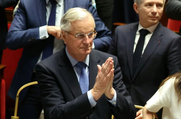 Le Premier ministre Michel Barnier le 4 décembre 2024 à Paris après le vote historique de censure de son gouvernement