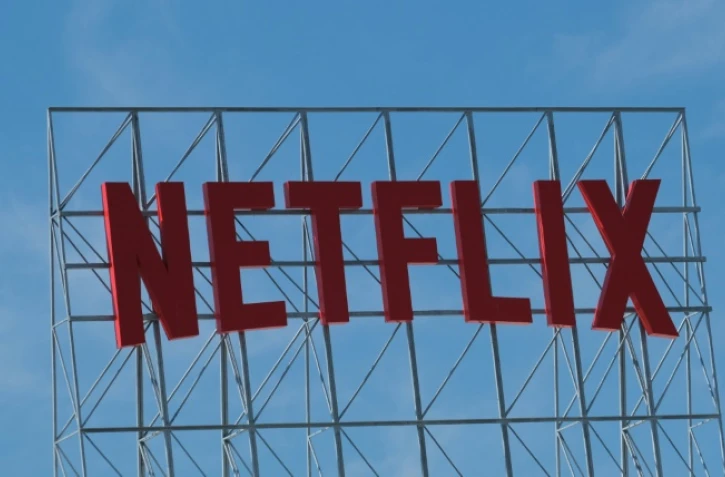 Le logo Netflix sur son immeuble à Hollywood le 2 mars 2022