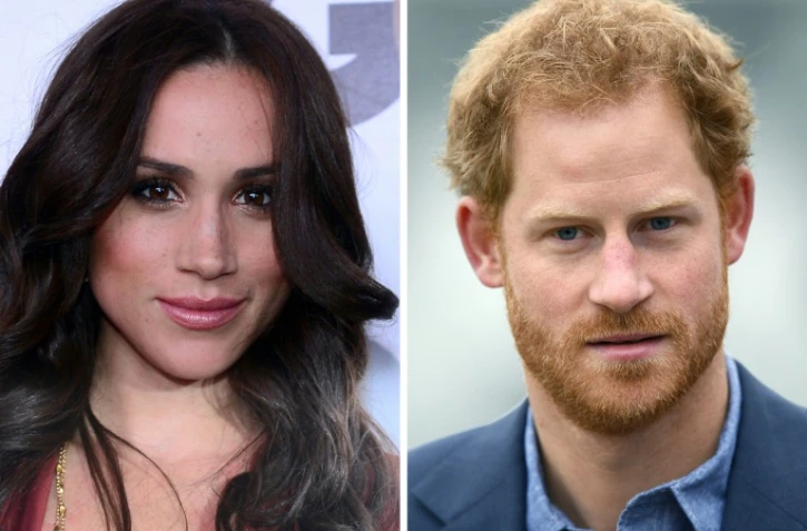 Photo montage créé le 8 novembre 2016 de Meghan Markle (g) datant du 13 novembre 2012 et du Prince Harry le 7  octobre 2016
