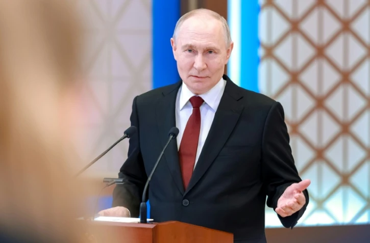 Le président russe Vladimir Poutine à Astana au Kazakhstan vendredi 29 mai