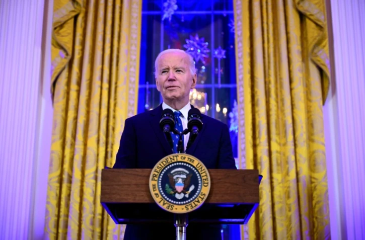 Le président américain sortant Joe Biden à la Maison Blanche, le 16 décembre 2024 à Washington