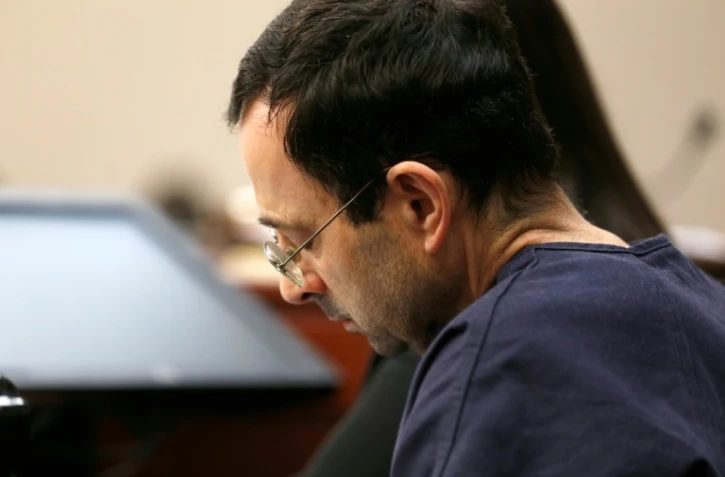 L'ex-médecin sportif Larry Nassar lors de son procès, le 24 janvier 2018 à Lansing aux Etats-Unis
