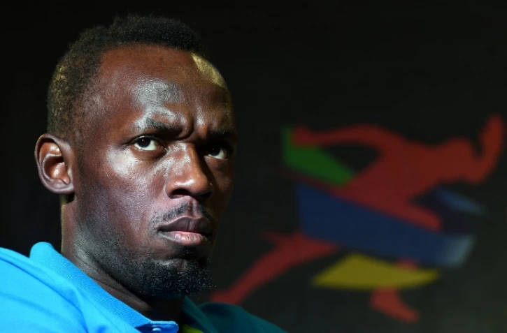 Usain Bolt, le 8 juin 2017 à Kingston (Jamaïque)