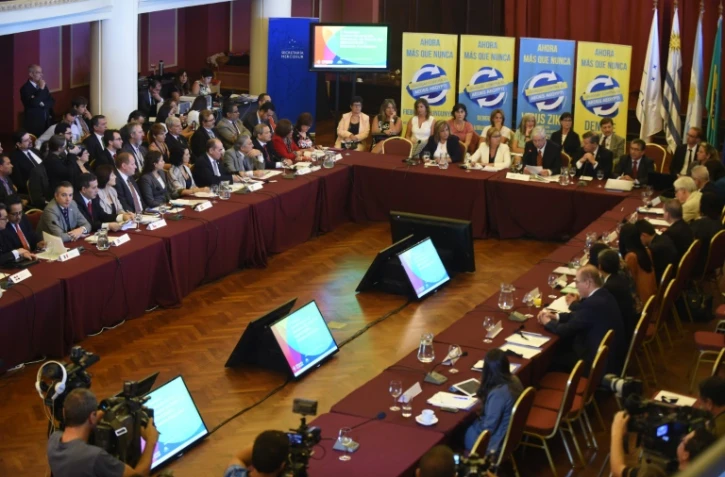 L'inauguration d'une réunion de ministres de la Santé d'Amérique latine, à Montevideo, le 3 février 2016