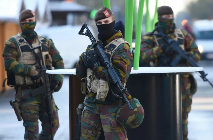 Des patrouilles de soldats belges, le 23 novembre 2013 à Bruxelles