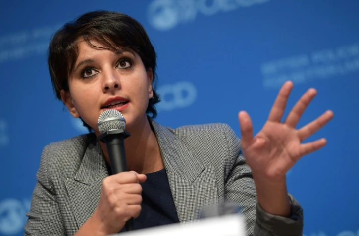 L'ancienne ministre de l'Education Najat Vallaud-Belkacem, le 6 décembre 2016, lors d'une conférence de presse à Paris