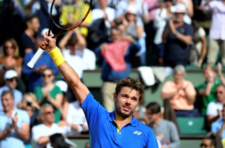 Le Suisse Stan Wawrinka après sa victoire sur Gaël Monfils, le 5 juin 2017 à Roland-Garros