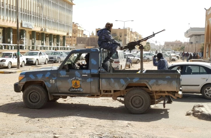 Des forces loyales au maréchal Khalifa Haftar, l'homme fort de l'est libyen, le 9 février 2019 à Sebha, dans le sud du pays