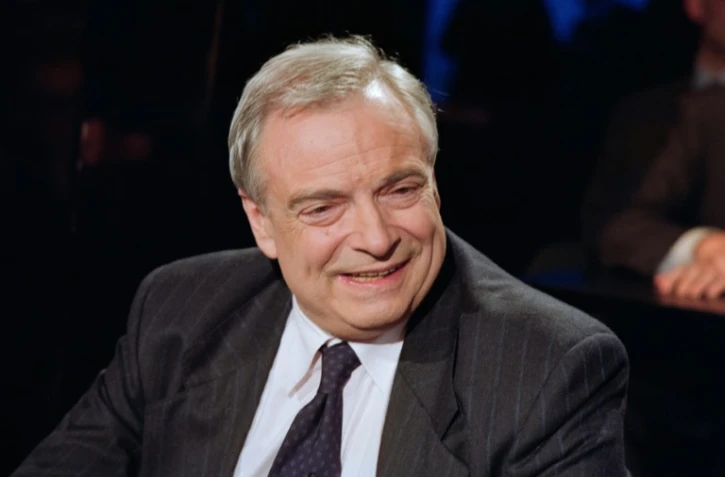 L'avocat Henri Leclerc, le 16 avril 1991 lors de l'émission "Les dossiers de l'écran" sur Antenne 2, à Paris 