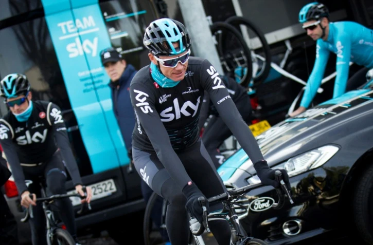 Le Britannique Chris Froome lors d'un entraînement le 14 décembre 2017 sur l'île de Majorque
