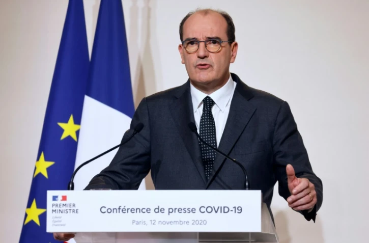 Jean Castex lors d'un point presse, le 12 novembre 2020 au ministère de la Santé à Paris