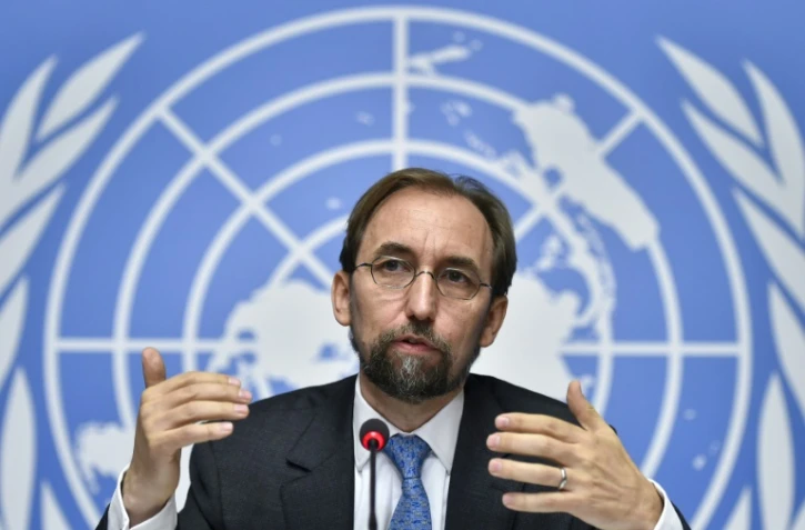 Le haut-commissaire des Nations unies aux droits de l'Homme, Zeid Ra'ad Al Hussein, lors d'une conférence de presse le 16 septembre 2015 à Genève