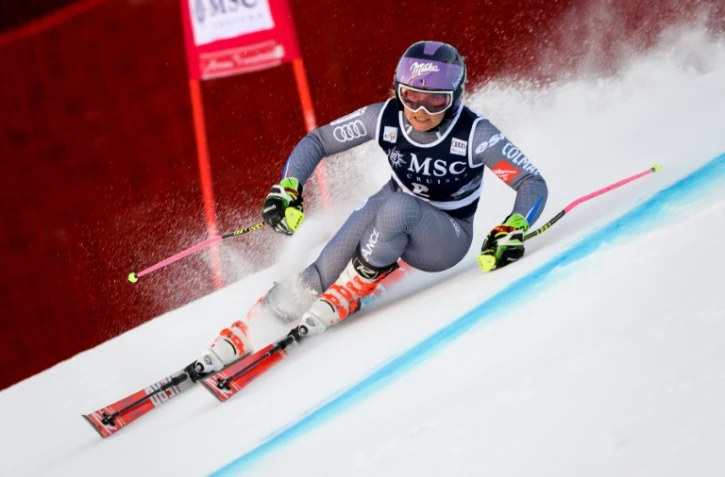 La Française Tessa Worley lors de la 1ère manche du slalom géant de Lenzerheide, le 27 janvier 2018
