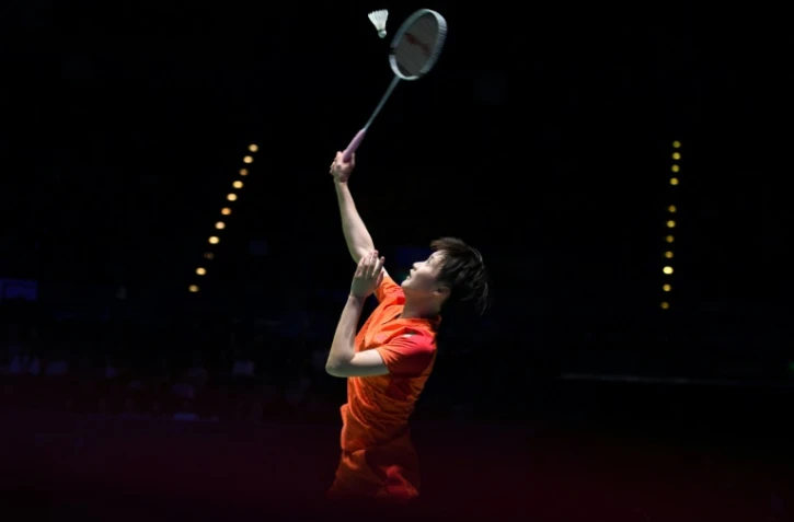La Chinoise Chen Yu Fei contre la Japonaise Nozomi Okuhara pendant l'Open de Grande-Bretagne de badminton le 14 mars 2020 Ă Birmingham