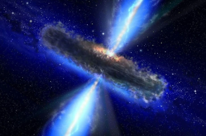Vue d'artiste d'un quasar, réalisée le 13 mars 2012